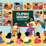 Photo of a teacher explaining Filipino Idioms to her class